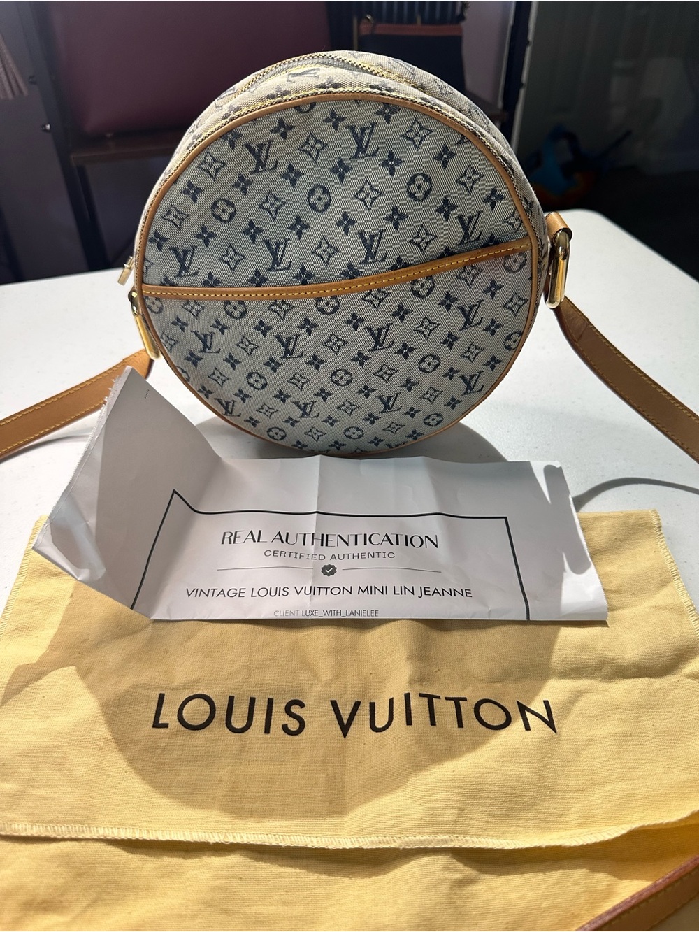 Louis Vuitton Mini Lin Jeanne Roubd Crossbody Bag